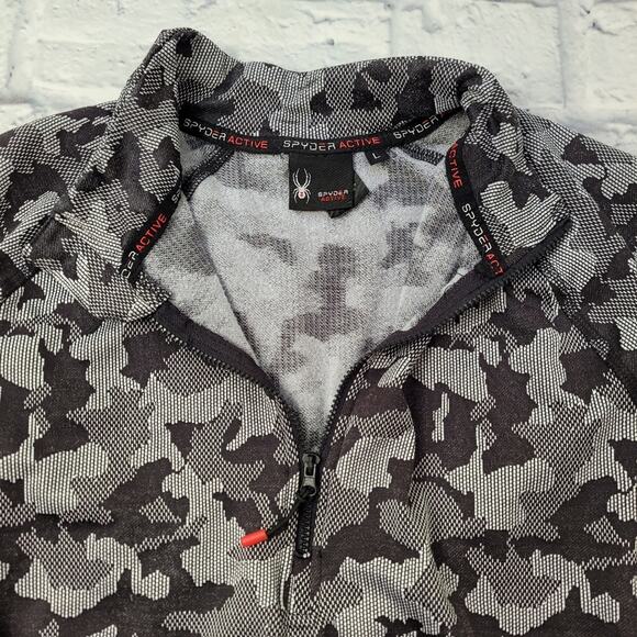 Spyder Active 1/2 Zip Camouflage Jacket size Large - Picture 3 of 11